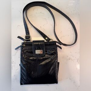 Relic Shiny Black Crossbody Bag